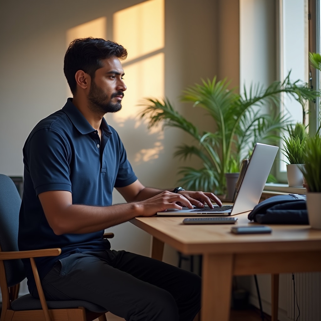 Tecnico informatico durante intervento a domicilio